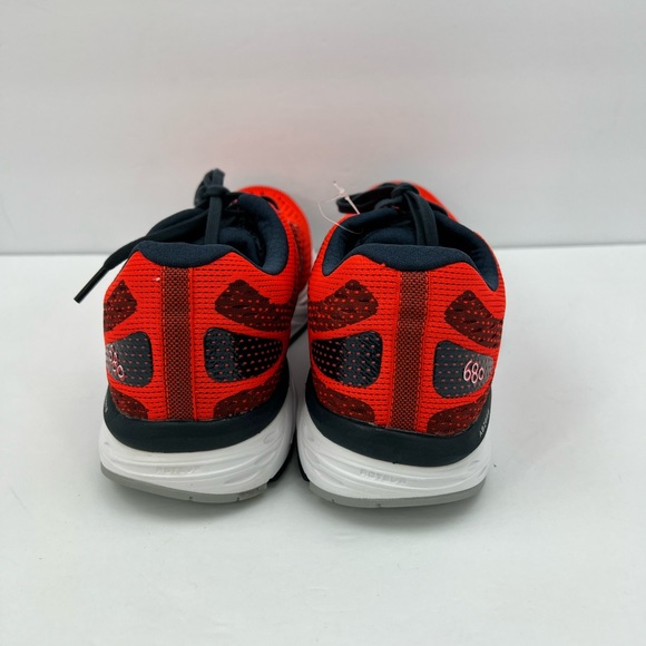 NEW BALANCE RUNNING SHOES, US MEN’S SIZE 10, TOP IS RED AND NAVY BLUE COLOR - Picture 4 of 16